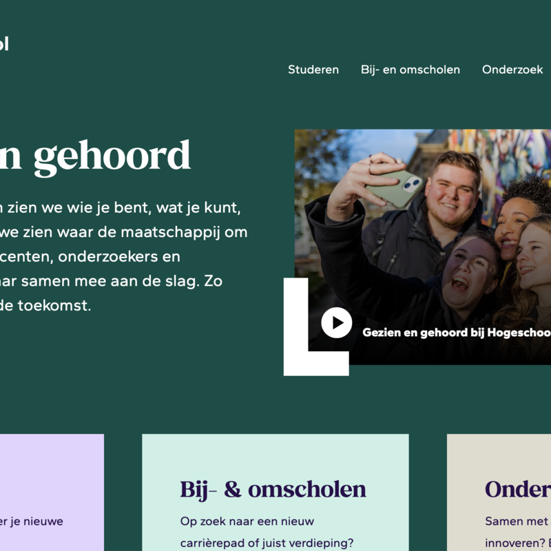 Website Hogeschool Leiden