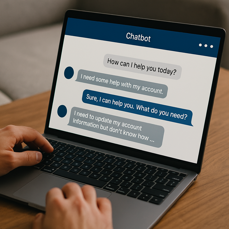 Een persoon die een laptop gebruikt