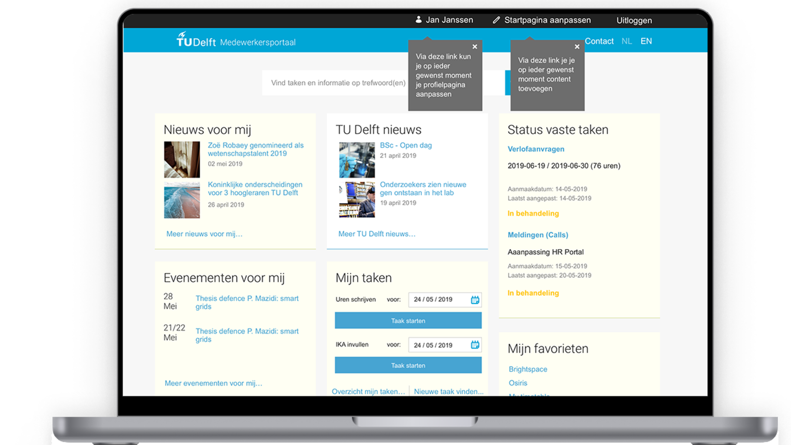TU Delft dashboard