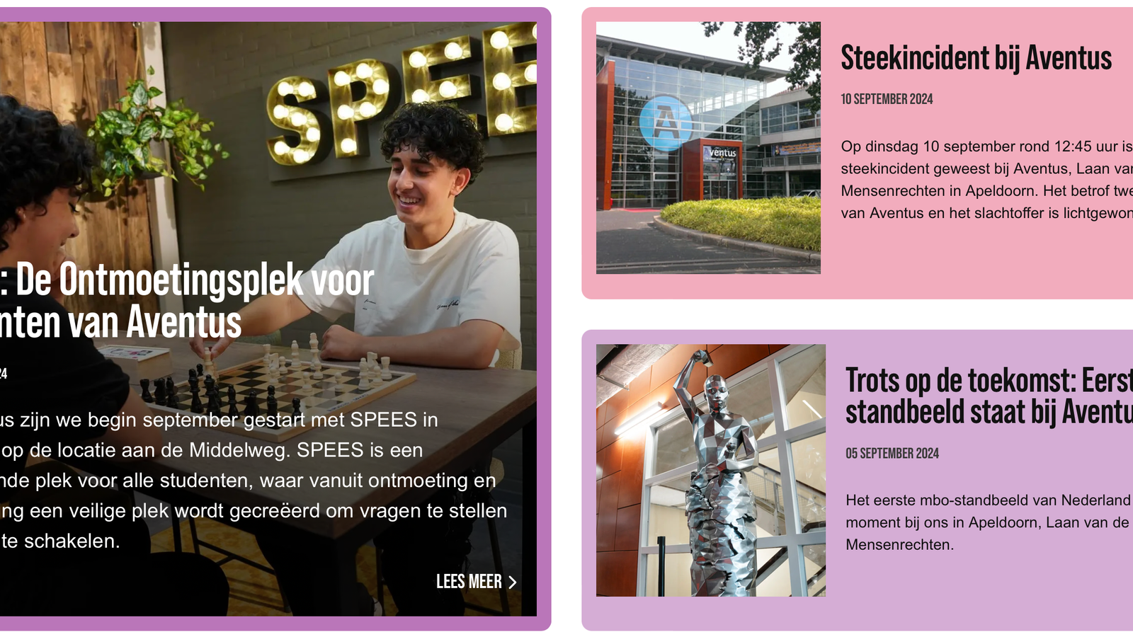 Aventus gebruikersinterface