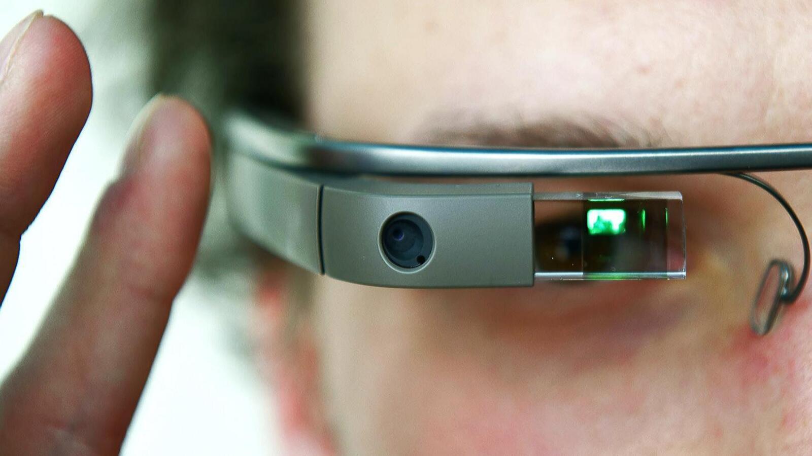 Een close-up Google glasses