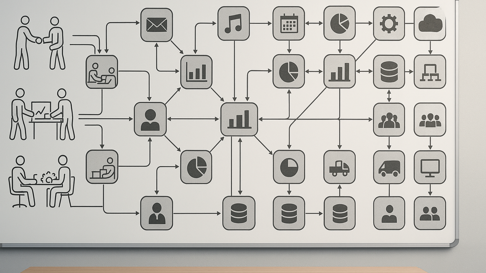 Integratieadvies op een whiteboard